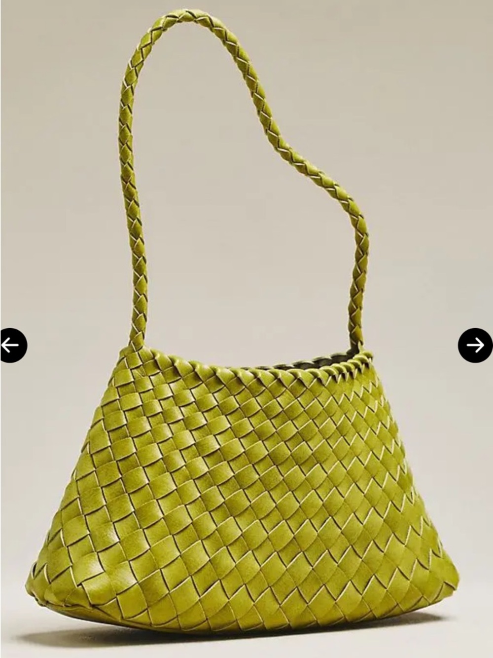 Anthropologie Calla Woven Shoulder Bag in SOLD OUT Green NWT